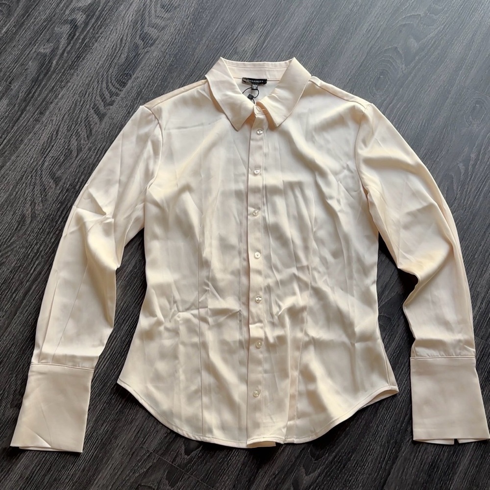 Satin cinched shirt